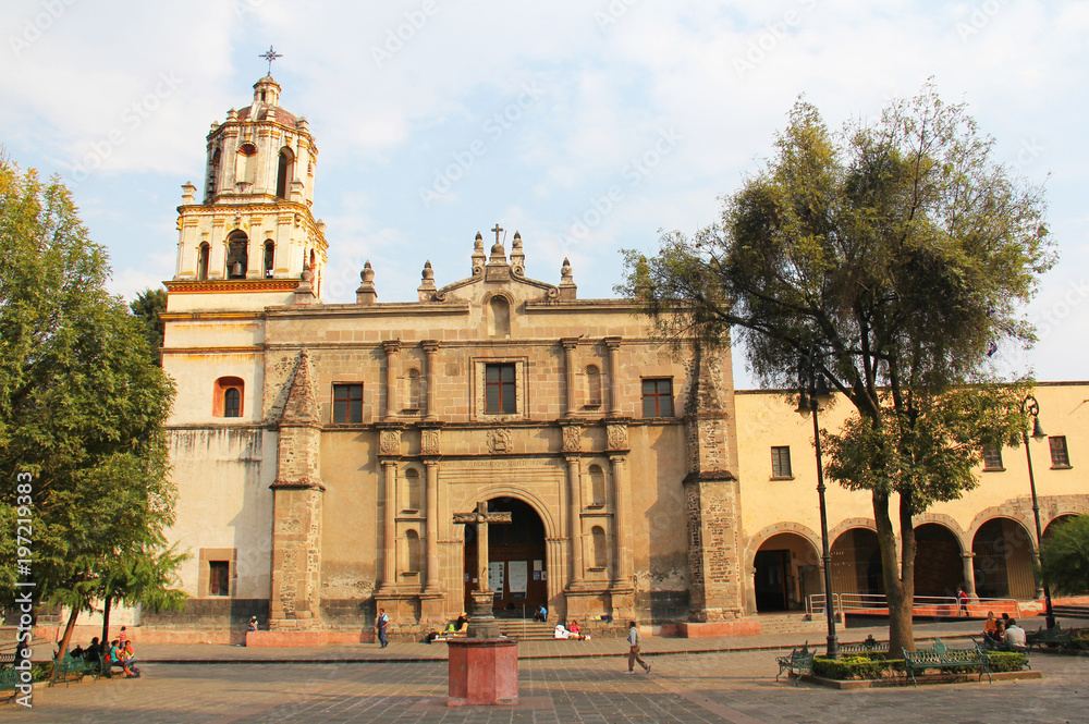 Iglesia de San Juan Bautista Coyoacan Mexico Stock Photo | Adobe Stock