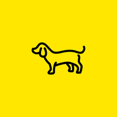 Poster - Badger Dog Line Icon