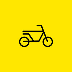 Sticker - Bicycle sign line icon