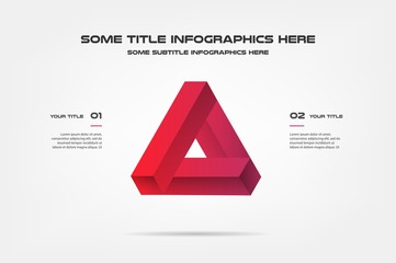 Leinwandbilder - Icons infographics. Element of chart, graph, diagram with 2 options - parts, processes, timeline. Vector business template for presentation, workflow layout, annual report