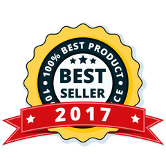 Best Seller 2017 label illustration