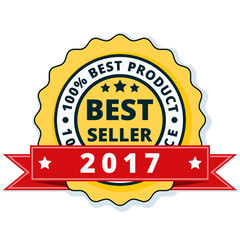 Best Seller 2017 label illustration