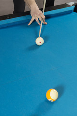 Wall Mural - person playing pool