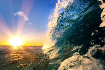 Wall Mural - ocean wave sea tropical background
