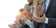 blurred image of business team applauding