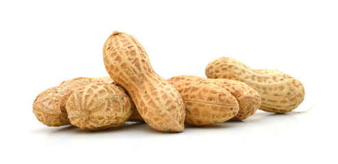 Dried peanuts in closeup