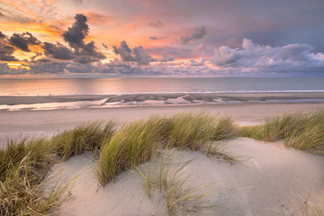 view from dune top over north sea