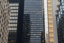 Skyscrapers Reflecting In The Mirror Like Windows Of Another Modern High Rise In Toronto, Ontario, Canada