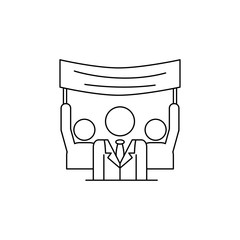 Poster - voter propaganda icon. Elements of elections icon. Premium quality graphic design. Signs and symbol collection icon for websites, web design, mobile app, info graphics