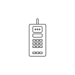 Poster - the first mobile phone icon. Element of generation icon for mobile concept and web apps. Thin line  icon for website design and development, app development. Premium icon