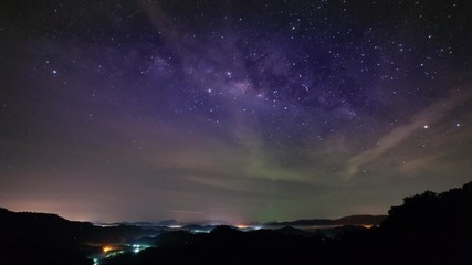 Time lapse of milky way galaxy 