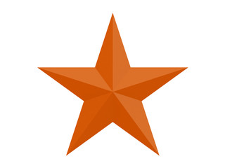 Wall Mural - faceted star with 10 sides isolated on a white background 3d rendering