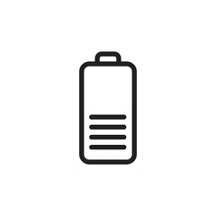 Poster - phone battery, phone charge outlined vector icon. Modern simple isolated sign. Pixel perfect vector  illustration for logo, website, mobile app and other designs