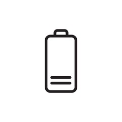 Poster - low phone battery low phone charge outlined vector icon. Modern simple isolated sign. Pixel perfect vector  illustration for logo, website, mobile app and other designs