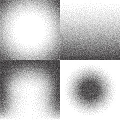 Poster - Gradient grain grunge textures. Vector backgrounds set.