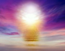 Dramatic Nature Background .  Sunset Or Sunrise With Clouds, Light Rays And Other Atmospheric Effect . Light From Sky . Religion Background . Heavens Gate . Stairway To The Sky . Way To Success 
