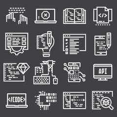 Canvas Print - Programming and developer icons