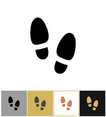 Poster - Shoe step print icon, shoes footstep sign or shoeprint symbol