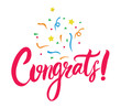 © Octyabr - Congrats hand written lettering.