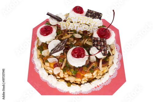 Zdjęcie XXL Urodzinowy tort odizolowywający