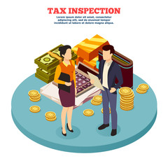 Sticker - Tax Inspection Isometric Composition