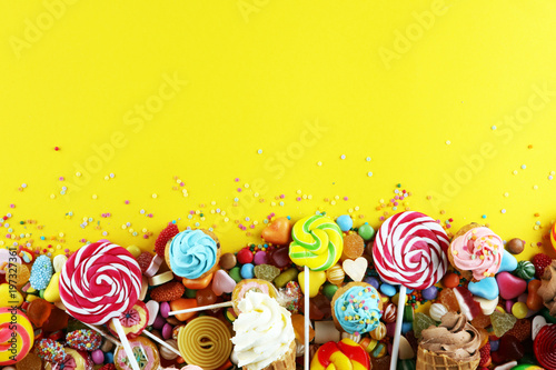 Fotomural candies with jelly and sugar