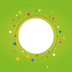 Sticker - Spring abstract circle background. Vector illustration..