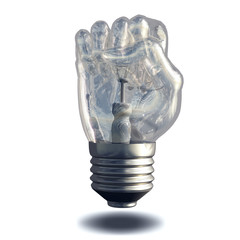 Wall Mural - Fist Lightbulb