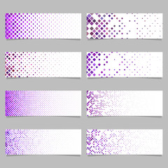 Poster - Abstract diagonal square pattern banner template background set