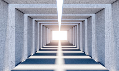 Wall Mural - abstract concrete tunnel