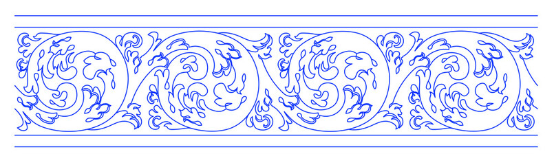 Wall Mural - Typical portuguese decorations called azulejos - digital sketch seamless texture. It's a seamless texture that can be repeated modularly to create a uniform and continuously background.