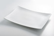 Empty white rectangular plate