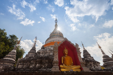 Wat Buppharam temple is  beautiful temple in Chiangmai , Thailand