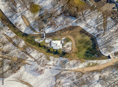 Eine Winterlandschaft Von Oben Der Englische Garten Beruhmter