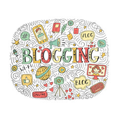  Vector blogging illustration