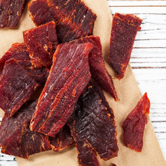 Wall Mural - Beef Jerky. Selective focus.