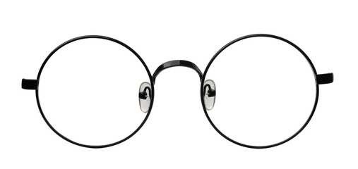 Front view of round eyeglasses