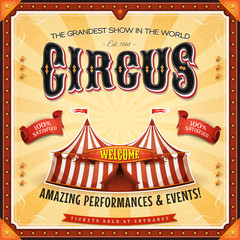 Wall Mural - Square Circus Poster With Frame