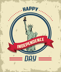 Poster - USA independence day card vector illustration graphic design