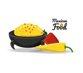 Wall Mural - chili pepper mexican traditional food vector illustration graphic design