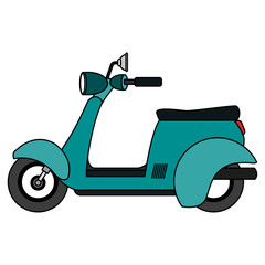 Canvas Print - Scooter motorcycle cartoon vector illustration graphic design