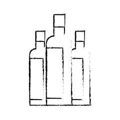 Poster - liquor bottles drink beverage alcohol vector illustration sketch design