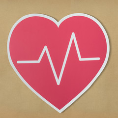 Sticker - heart disease medicine cut out icon