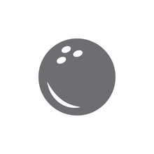 Bowling Ball Icon. Simple Element Illustration. Bowling Ball Symbol Design Template. Can Be Used For Web And Mobile