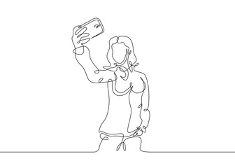 selfi continuous one line