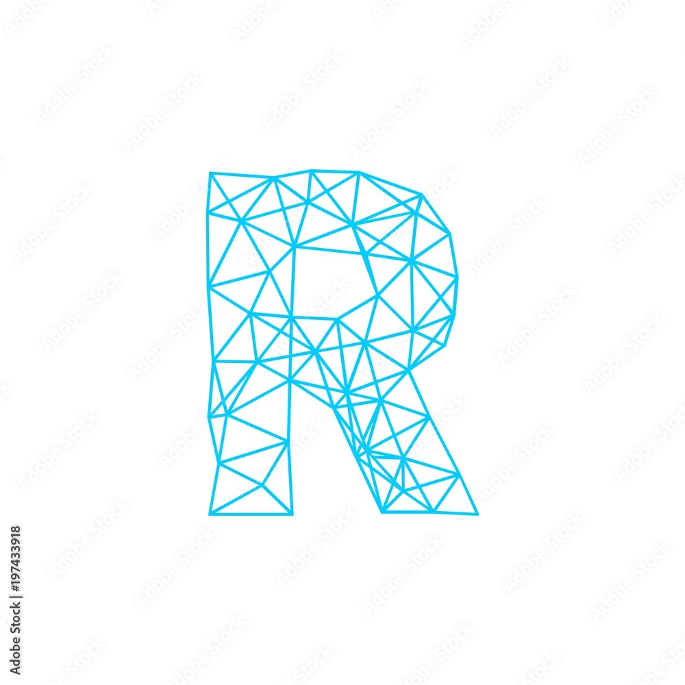 letter R abstract geometric logo Stock Vector | Adobe Stock
