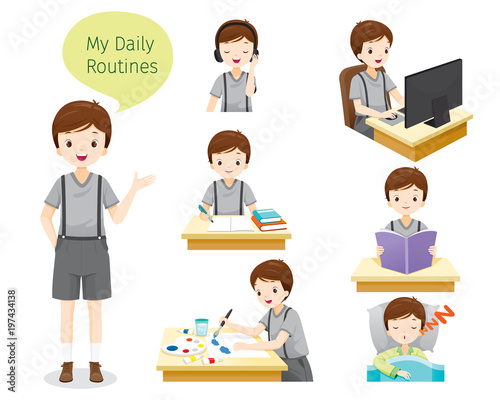 Fotografía The Daily Routines Of Boy, People, Activities, Habit, Lifestyle, Leisure, Hobby,