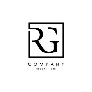 letter RG element logo design