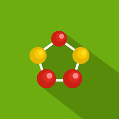 Poster - Hexagonal lattice icon. Flat illustration of hexagonal lattice vector icon for web