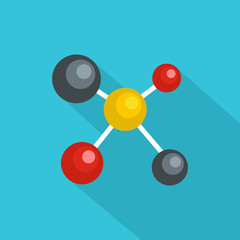 Poster - Atom lattice icon. Flat illustration of atom lattice vector icon for web